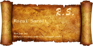 Rozsi Sarolt névjegykártya